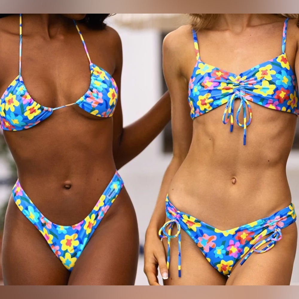 Blackbough Swim Floral Punch Triangle Top Size M and Sophia Bottom Size L